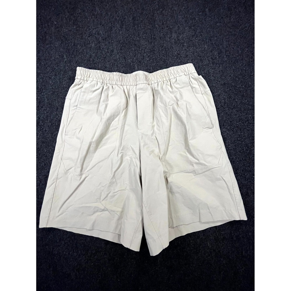 Lululemon Bowline Shorts Mens Medium Beige Versa Twill Drawstring Casual Running